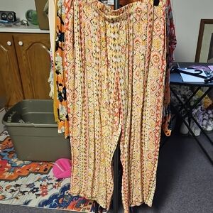 Orange and Yellow Wide Leg Jumpsuit with Relaxed Fit